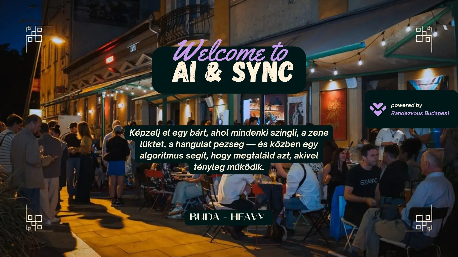 People are having fun at the rooftop bar